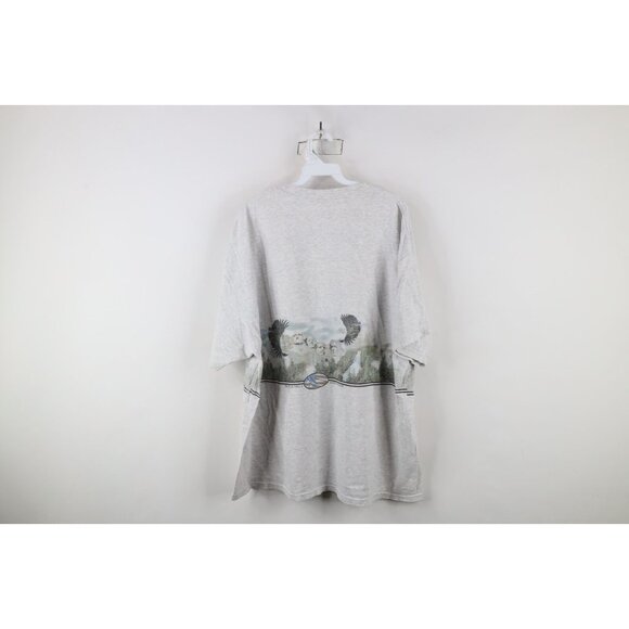 Vintage 90s Streetwear Mens 2XL XXL Faded All Over Print Mount Rushmore T-Shirt - Picture 16 of 16